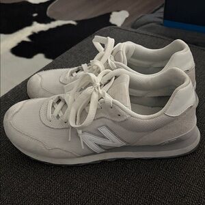 New Balance White Mesh Sneakers